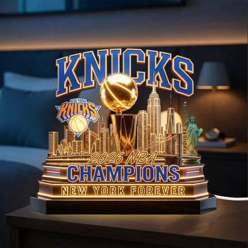 New York Knicks NBA Champions 2026 Custom Shape Acrylic Light Box – TMTHU8754