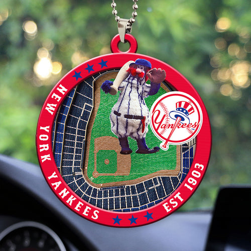 New York Yankees Custom shape 2-sided Acrylic Car Ornament – HOATT13050