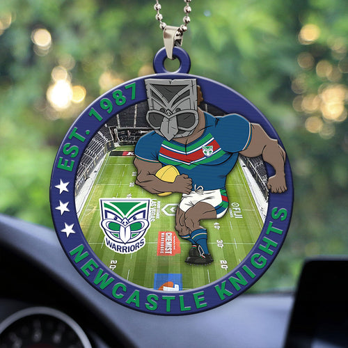 New Zealand Warriors Custom Shape 2-sided Acrylic Car Ornament – HOATT13375