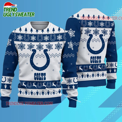 Nfl Indianapolis Colts 2025 Reindeer Christmas Tree Ugly Xmas Sweater