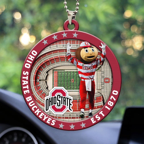 Ohio State Buckeyes Football Custom shape 2-sided Acrylic Car Ornament – HOATT13115
