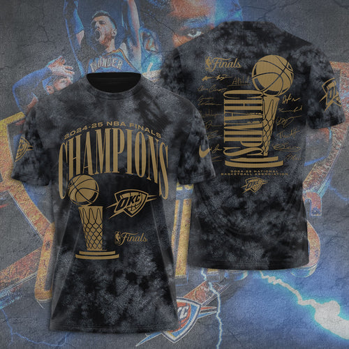 Oklahoma City Thunder 2025 NBA Champions 3D Apparel – TANTN 13881