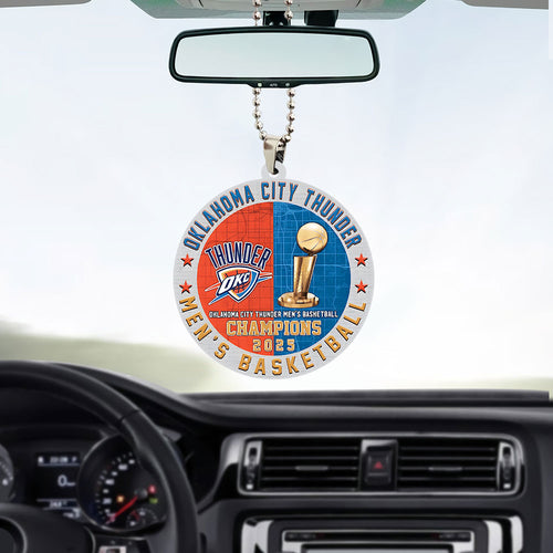 Oklahoma City Thunder 2025 NBA Champions Custom shape 2-sided Acrylic Car Ornament โ TANTN 13912
