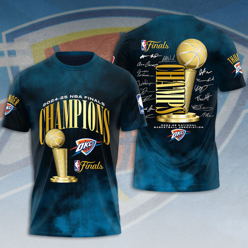 Oklahoma City Thunder 2025 NBA Champions 3D Apparel – HOATT 11360