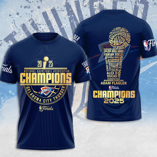 Oklahoma City Thunder 2025 NBA Champions 3D Apparel – MAITM 11838