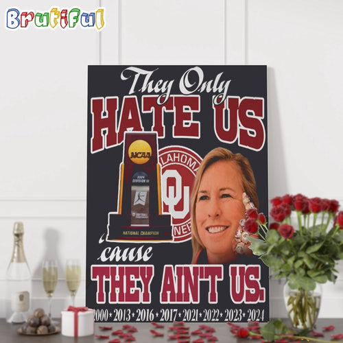 Oklahoma Sooners 2024 NCAA Softball Women’s Champions Poster Canvas Art