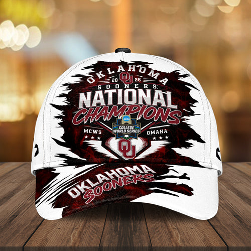 Oklahoma Sooners 2026 NCAA Baseball Men's College World Series Champions Classic Cap – GNE7282