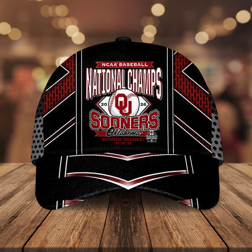 Oklahoma Sooners 2026 NCAA Baseball Men's College World Series Champions Classic Cap – HOATT18950