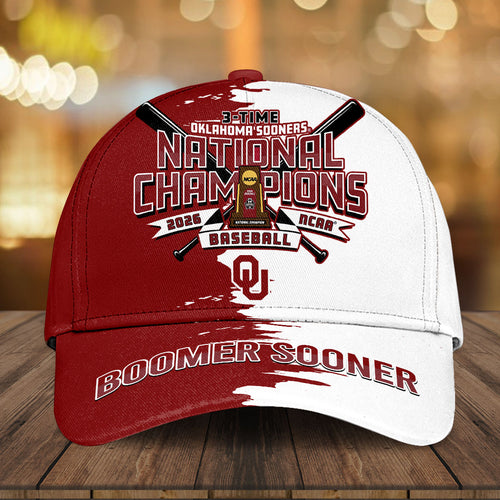 Oklahoma Sooners 2026 NCAA Baseball Men's College World Series Champions Classic Cap – HOATT18951