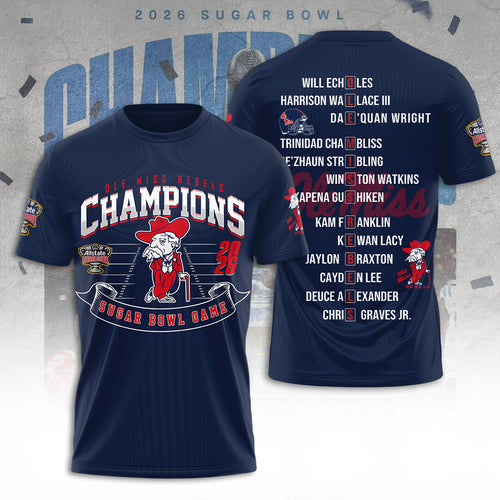 Ole Miss Rebels Football 3D Apparel – TANTN19889