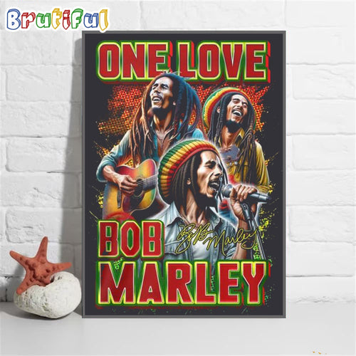 One Love Bob Marley Wall Art Poster Canvas