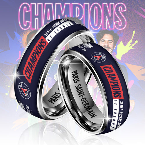Paris Saint-Germain Champions of Europe 25/26 Custom Alloy Ring – TANTN23283
