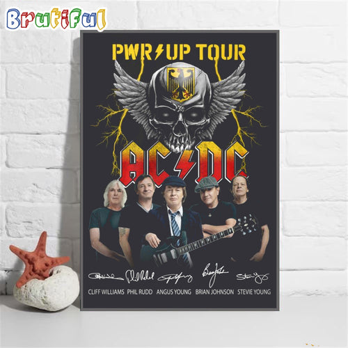 PWR Up Tour ACDC World Tour ACDC PWR Up Tour 2024 Poster Canvas