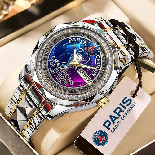 Paris Saint-Germain Champions of Europe 25/26 Alloy Luxury Quartz Watch – TMTHU6760