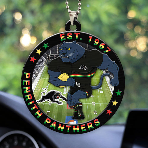 Penrith Panthers Custom Shape 2-sided Acrylic Car Ornament โ HOATT13378