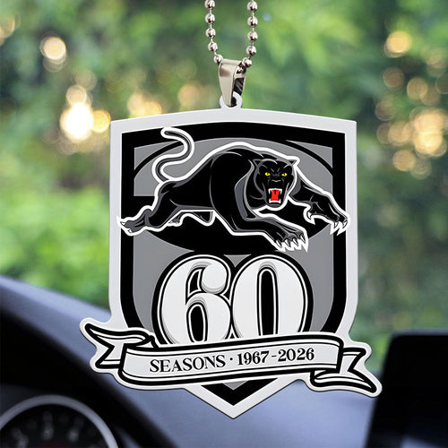 Penrith Panthers 60th Anniversary Custom shape 2-sided Acrylic Car Ornament โ TANTN18609