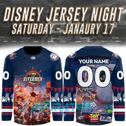 Peoria Rivermen x Toy Story Disney Jersey Night Special Hockey Jersey
