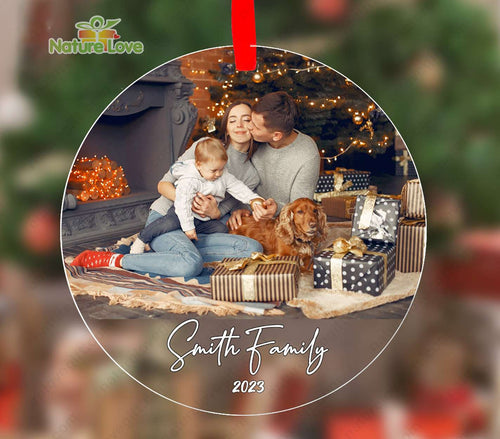Personalized Picture Ornament With Photo Of Family Christmas Gift