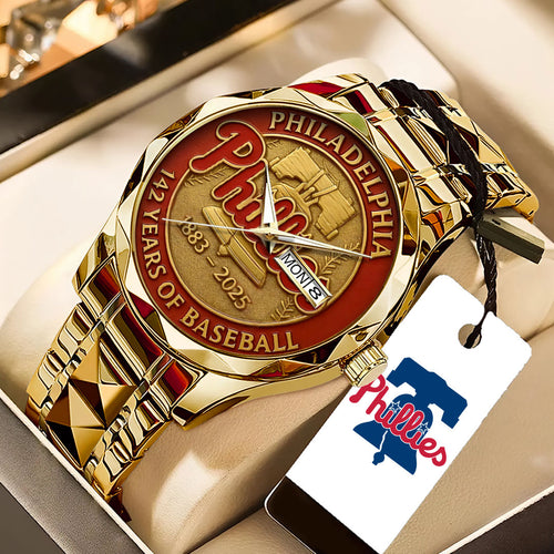 Philadelphia Phillies 142th Anniversary 2025 Alloy Luxury Quartz Watch – TANTN16084