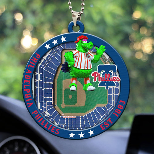 Philadelphia Phillies Custom shape 2-sided Acrylic Car Ornament โ HOATT13052
