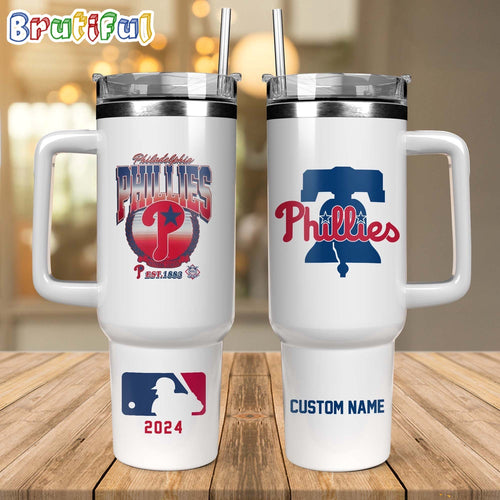 Philadelphia Phillies Est 1883 Stanley Tumbler 40oz, Philadelphia Phillies Baseball 2024 Tumbler