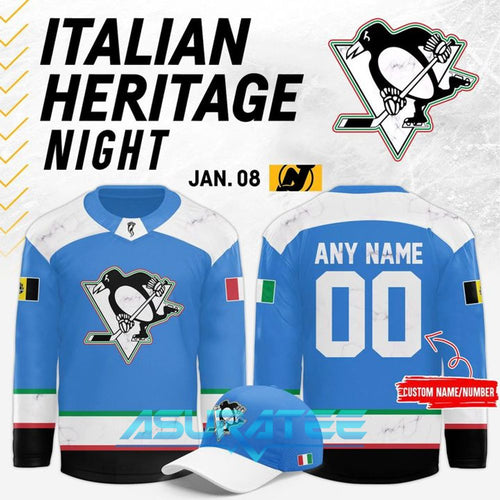 Pittsburgh Penguins 2026 Italian Heritage Night Special Hockey Jersey