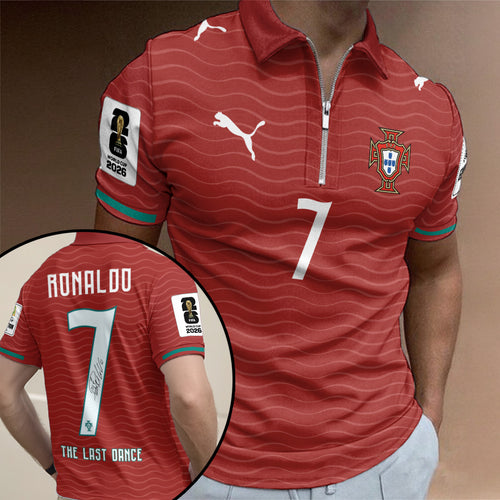 Portugal National Team x Cristiano Ronaldo Zip Polo Shirt – TANTN24135