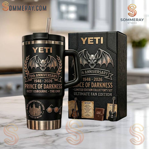 Prince Of Darkness Ozzy Osbourne The End 78th Annivesary Yeti Tumbler