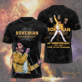 Queen Band x Freddie Mercury 3D Apparel – MAITM 10109