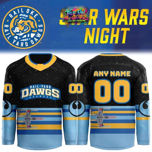 Rail Yard Dawgs 2026 Star Wars Night Limited Retro Hockey Jersey