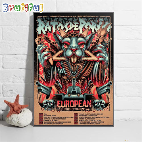 Ratos De Porao European Summer Tour 2024 Wall Art Poster Canvas