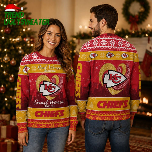 Real Women Love Football Kansas City Chiefs Ugly Christmas Sweater
