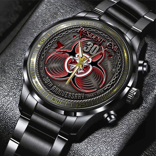Resident Evil 30th Anniversary Black Stainless Steel Watch – TMTHU4606