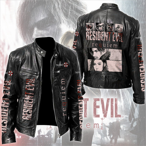 Resident Evil Motorcycle Leather Jacket – TMTHU4408