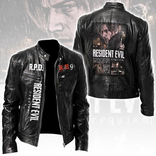 Resident Evil Requiem Motorcycle Leather Jacket – HOATT16802