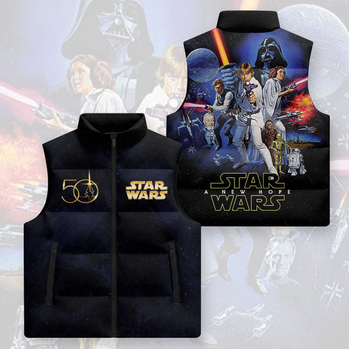 Star Wars 50th Anniversary 2027 3D Sleeveless Down Jacket – TMTHU1654