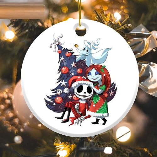 Sally Jack And Zero Christmas Tree Couples Christmas Ornaments