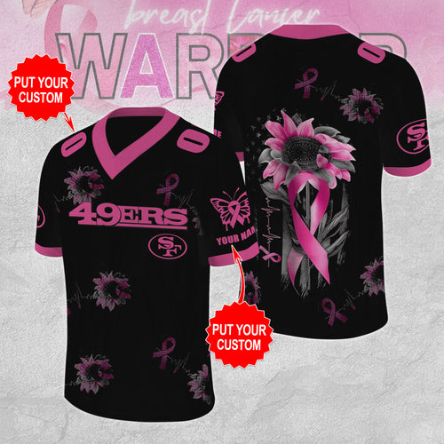 Personalized San Francisco 49ers x Breast Cancer Awareness 3D Football Jersey – MAITM12862