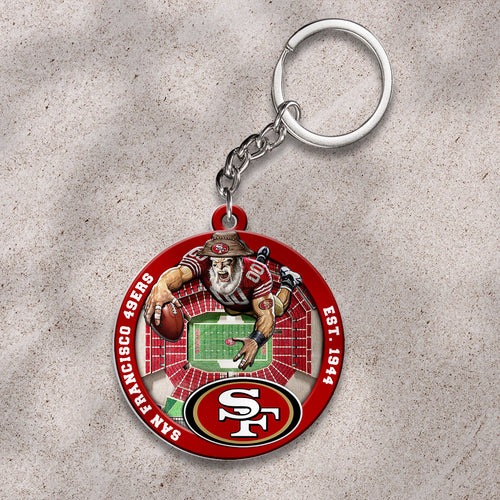 San Francisco 49ers Custom Shape 2-sided Keychain – HOATT12708