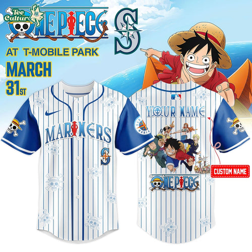 Seattle Mariners x One Piece Night 2026 Anime Baseball Jersey Version 2