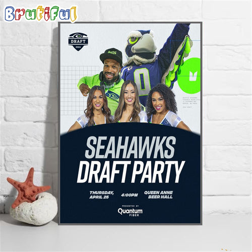 Seattle Seahawks 2024 Draft Party Wall Art Poster Canvas