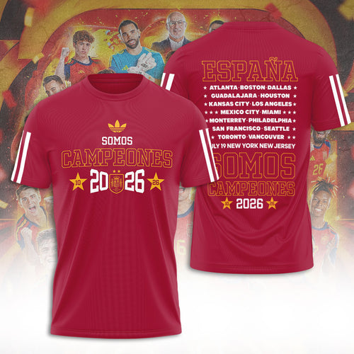 Spain National Team 2026 FIFA World Cup Champions 3D Apparel – TANTN24364