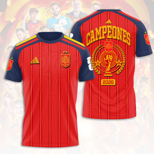 Spain National Team 2026 FIFA World Cup Champions 3D Apparel – HOATT19582