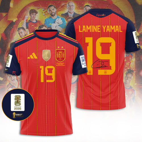 Spain National Team 2026 FIFA World Cup Champions x Lamine Yamal 3D Apparel – TANTN24375