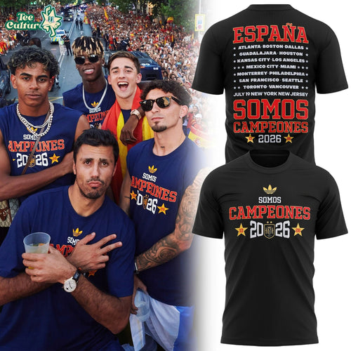 Spain World Cup 2026 Champions Black Shirt - Somos Campeones Football