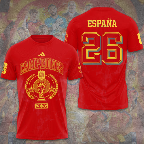 Spain National Team 2026 FIFA World Cup Champions 3D Apparel – GNE7704