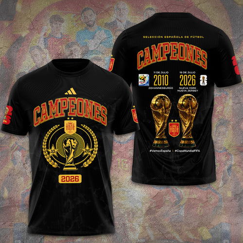 Spain National Team 2026 FIFA World Cup Champions 3D Apparel – GNE7707