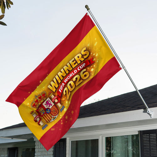 Spain National Team 2026 FIFA World Cup Champions 3D Double-side House Flag – TANTN24377