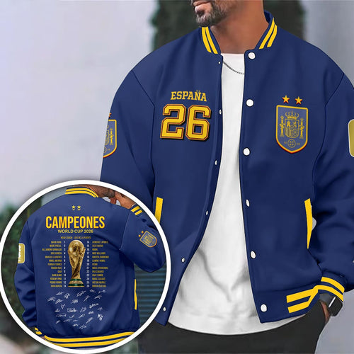 Spain National Team 2026 FIFA World Cup Champions Varsity Jacket – HOATT19722