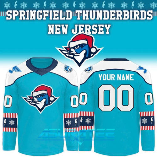 Springfield Thunderbirds Merry Christmas 2025 New Hockey Jersey